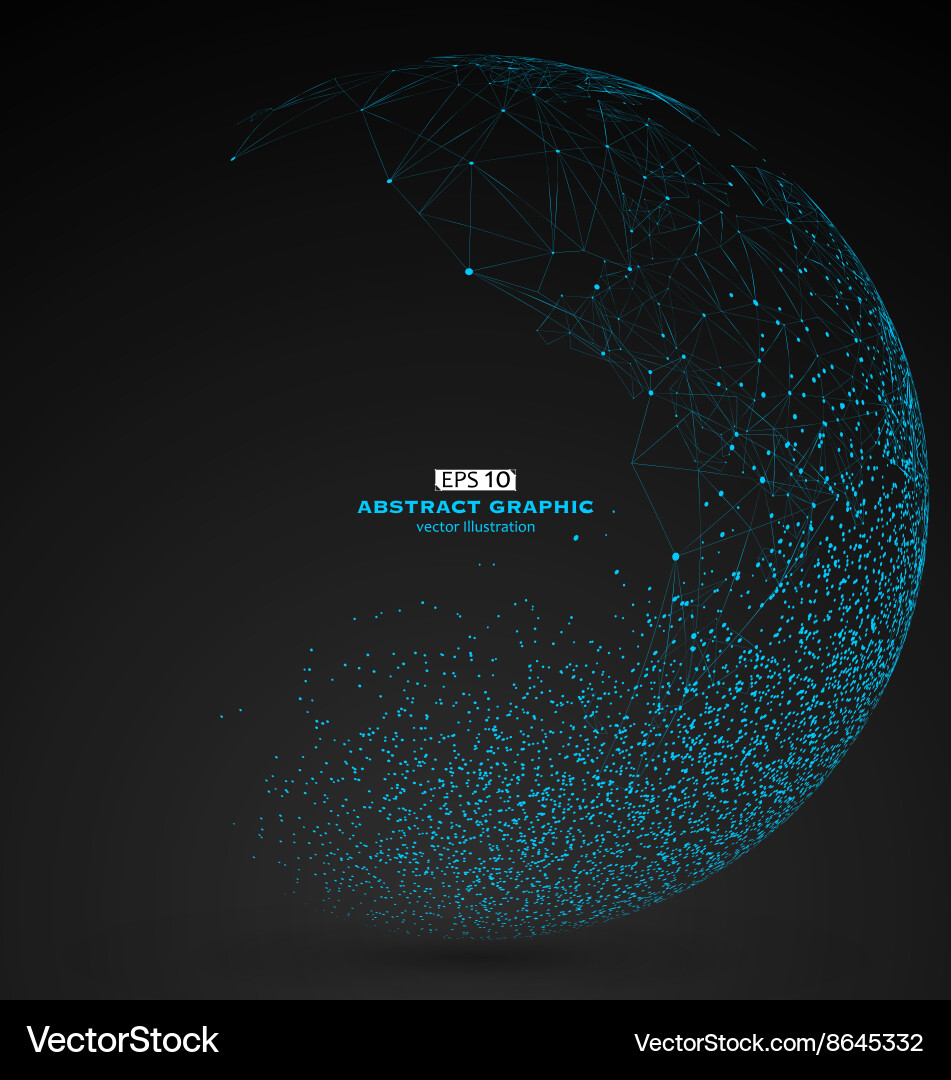 World map point line composition representing Vector Image