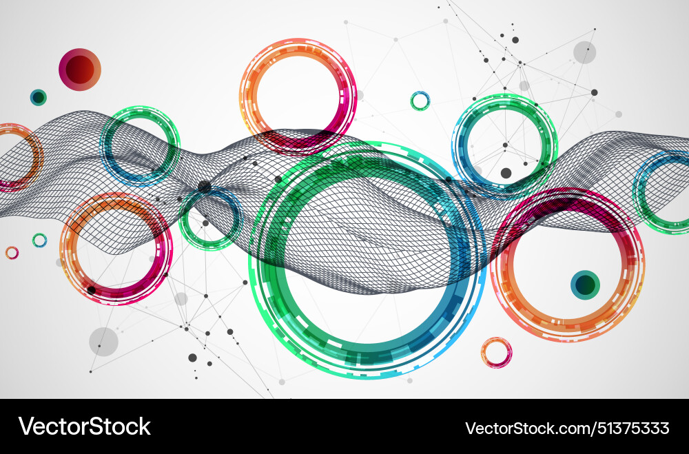 Abstract wave is made in a frame style template Abstract wave is made in a frame style template vector image