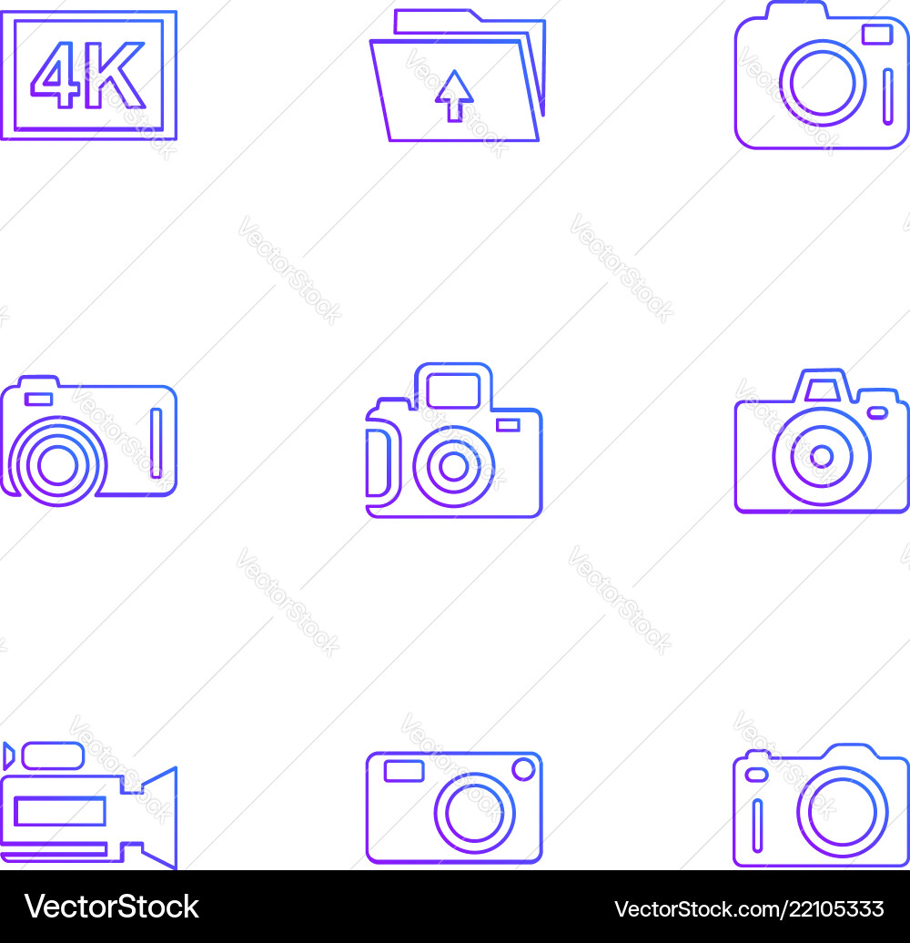 Camera recorder capture click photography vector image