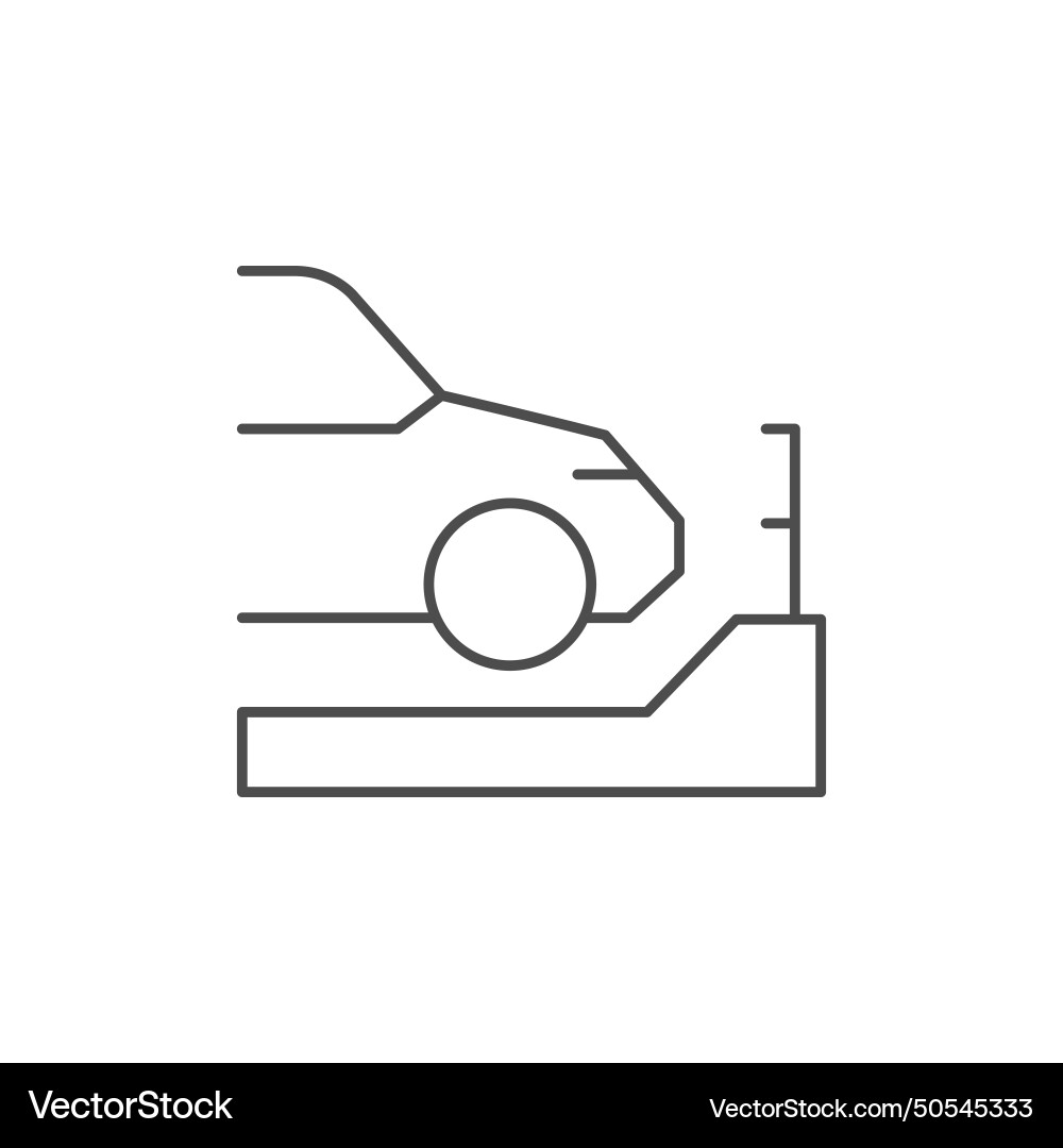 Car parking line outline icon Car parking line outline icon vector image