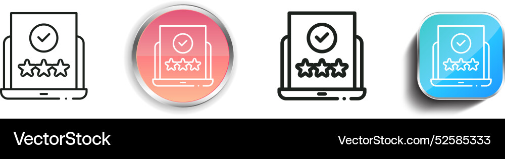 Check mark icon thin linear regular and button vector image