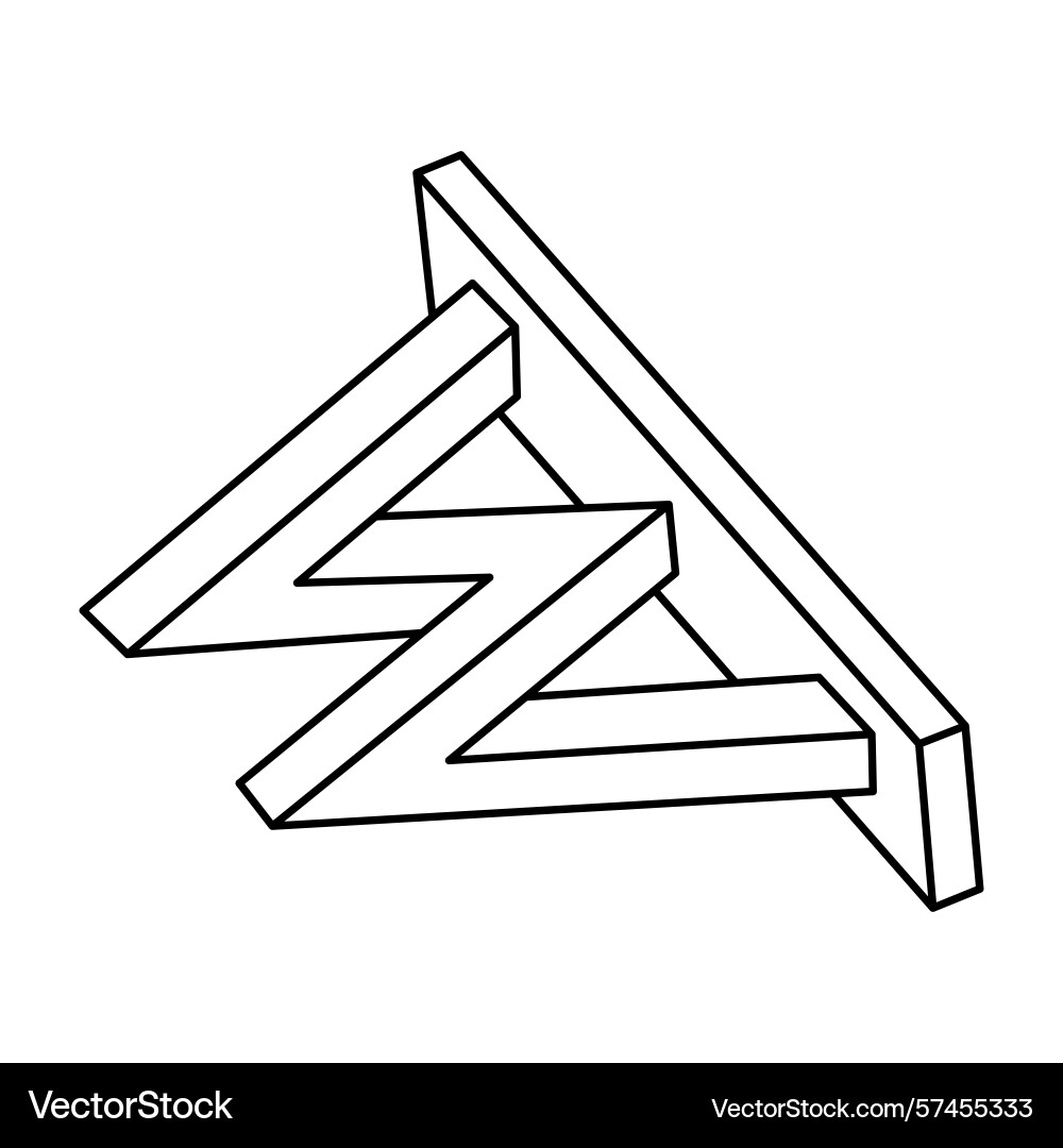 Impossible shapes web design elements optical Impossible shapes web design elements optical vector image