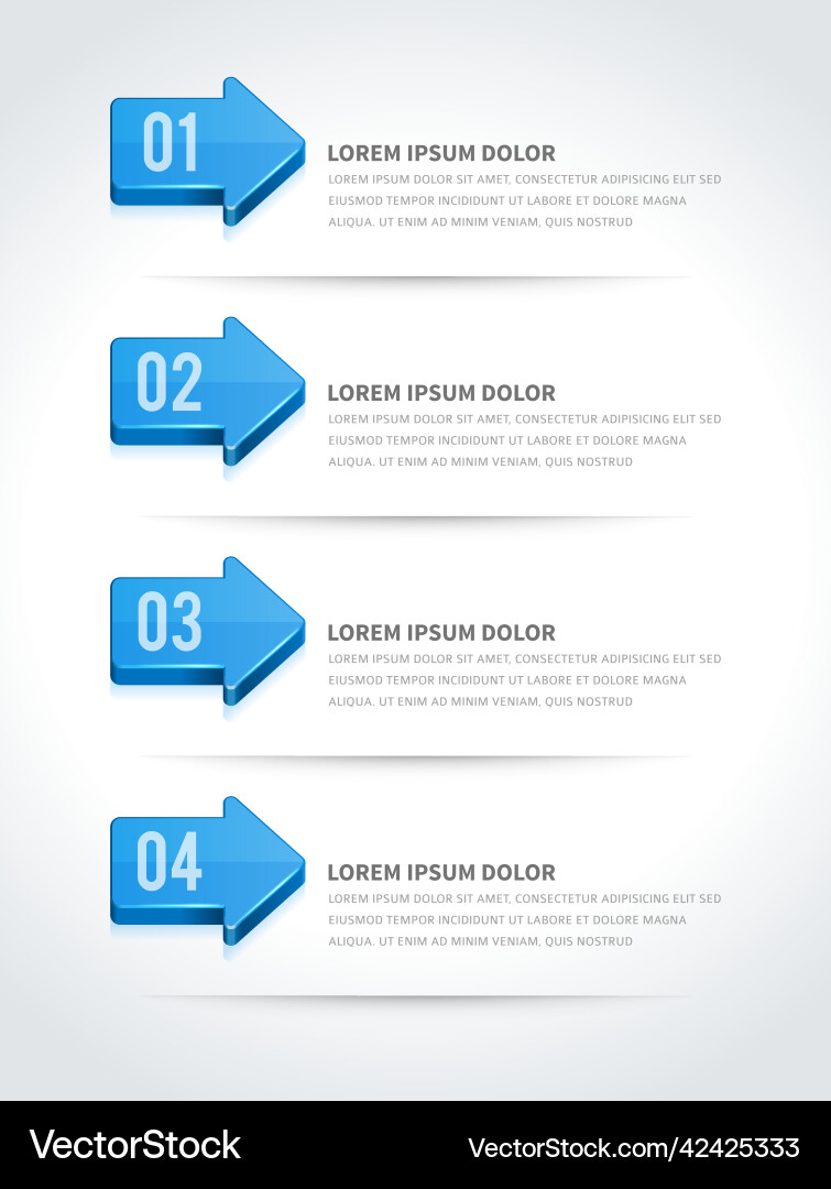 Realistic business plan step number corporate Realistic business plan step number corporate vector image