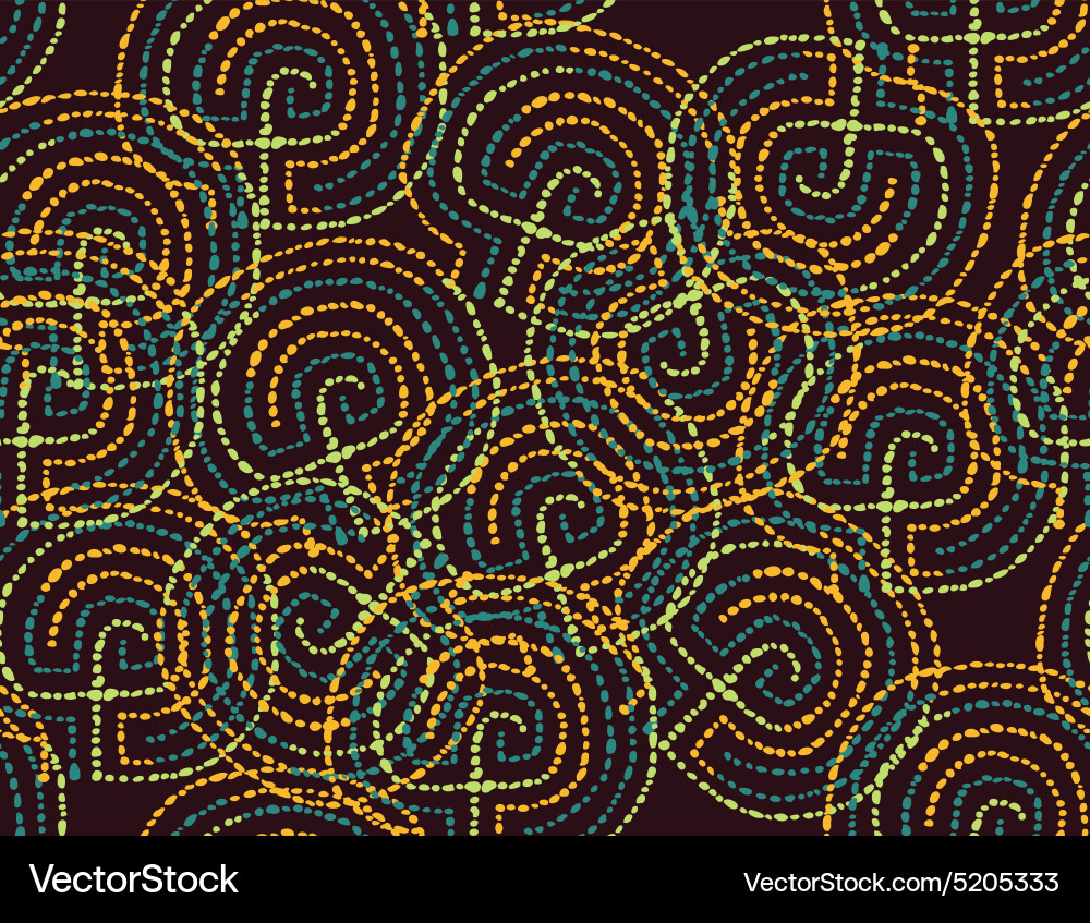 Seamless pattern with labyrinth vector image