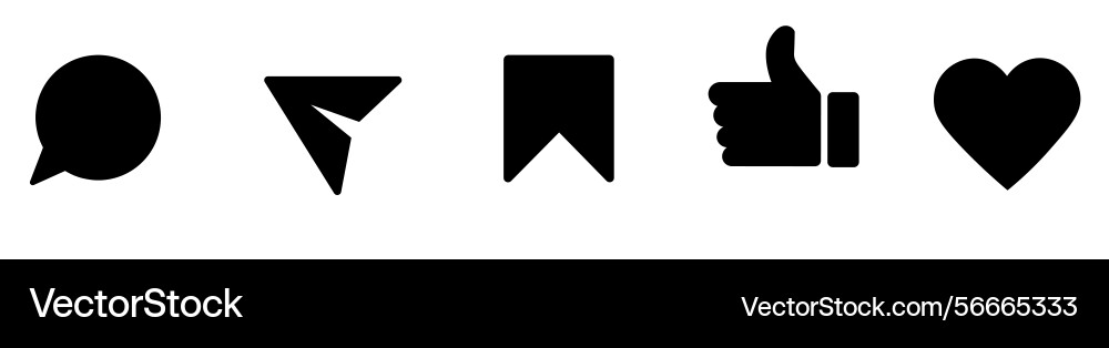 Set of generic social media user interface icons Set of generic social media user interface icons vector image