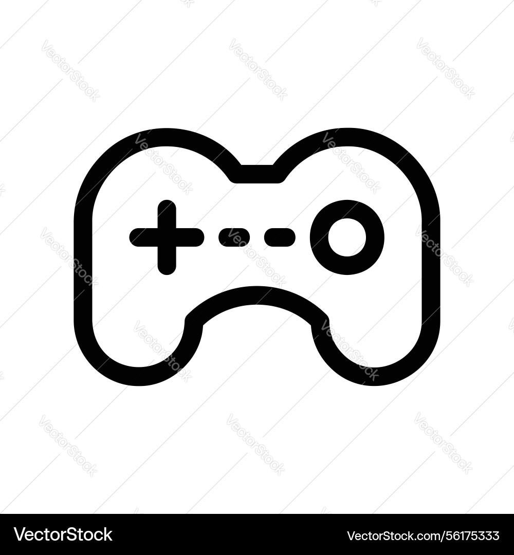 Simple line icon of a video game controller Vector Image