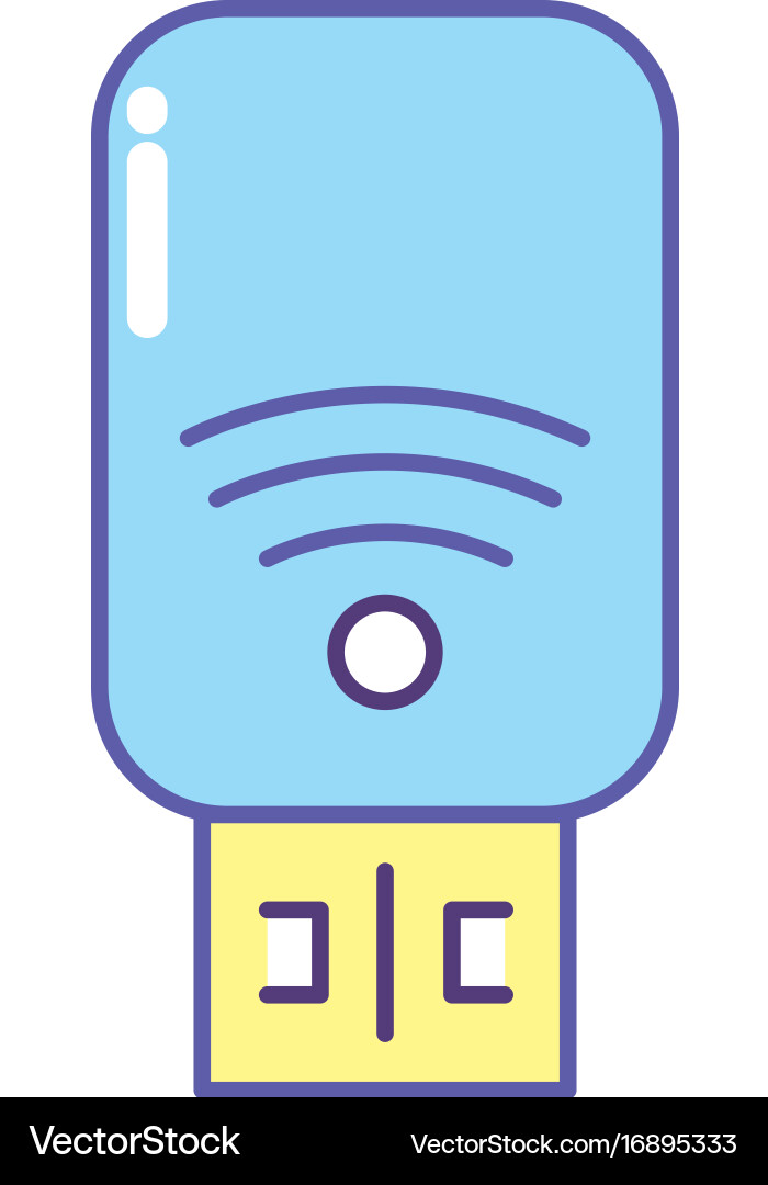 Usb memory technology to save data information Vector Image