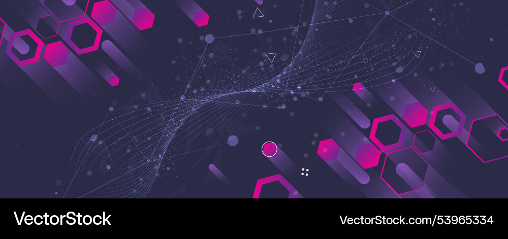 Abstract hexagon geometric technology and science Abstract hexagon geometric technology and science vector image