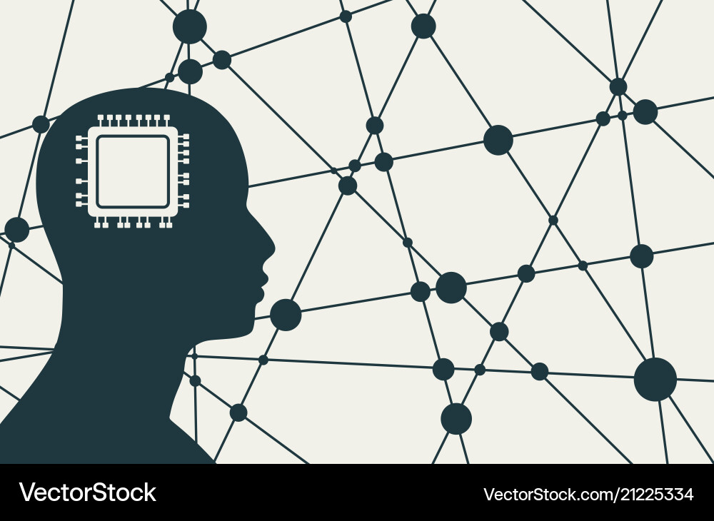 Abstract humanoid robot Vector Image