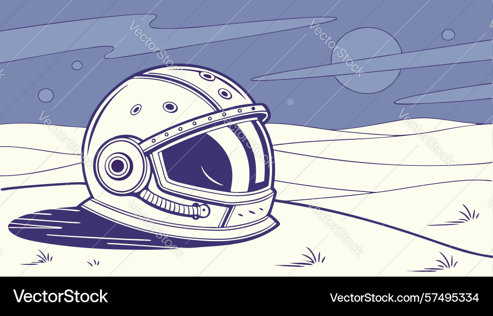 Astronaut helmet with geometric patterns vector image