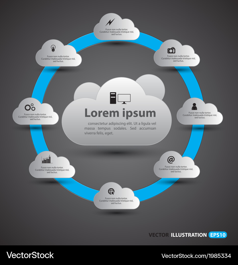 Cloud Computing Icons vector image