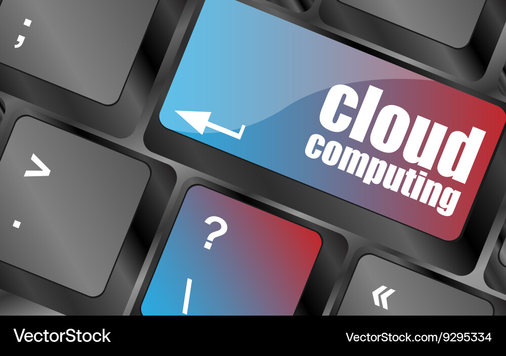Computer keyboard for cloud computing business Vector Image