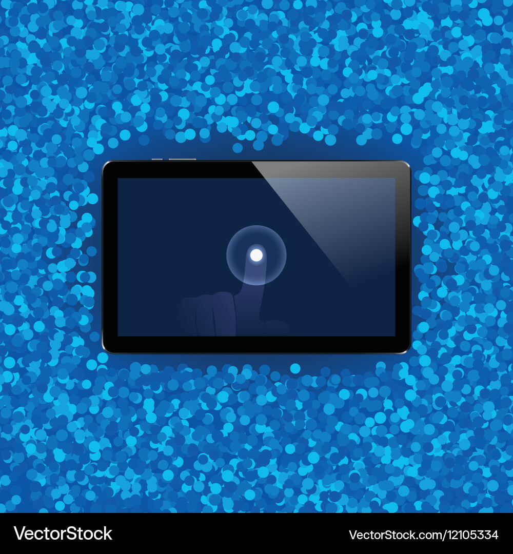 Digital tablet with shiny sensor screen touch Vector Image