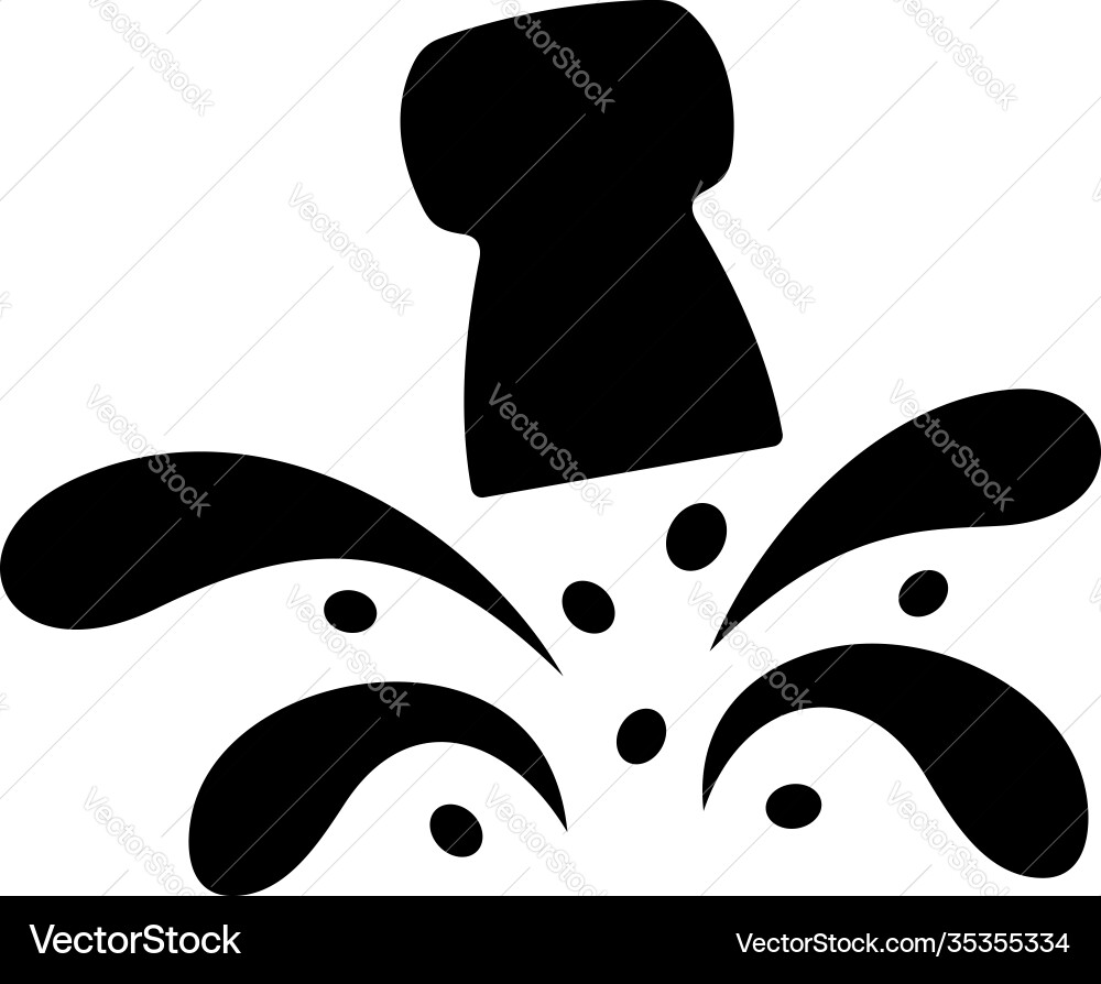 Explosion splashing sparkling wine with flying Vector Image