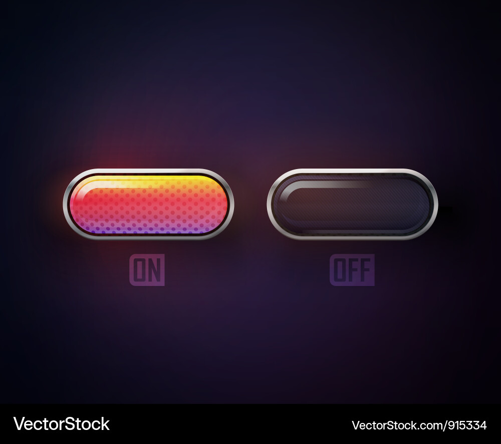 Glossy Buttons - Modern UI vector image