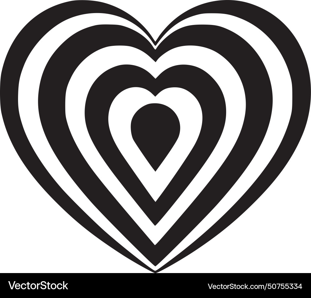 Heart - black and white Royalty Free Vector Image