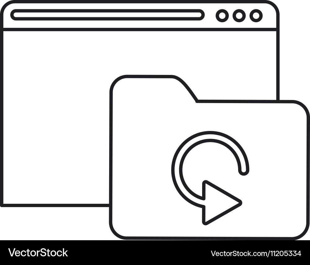 Isolated file website and data base design Vector Image