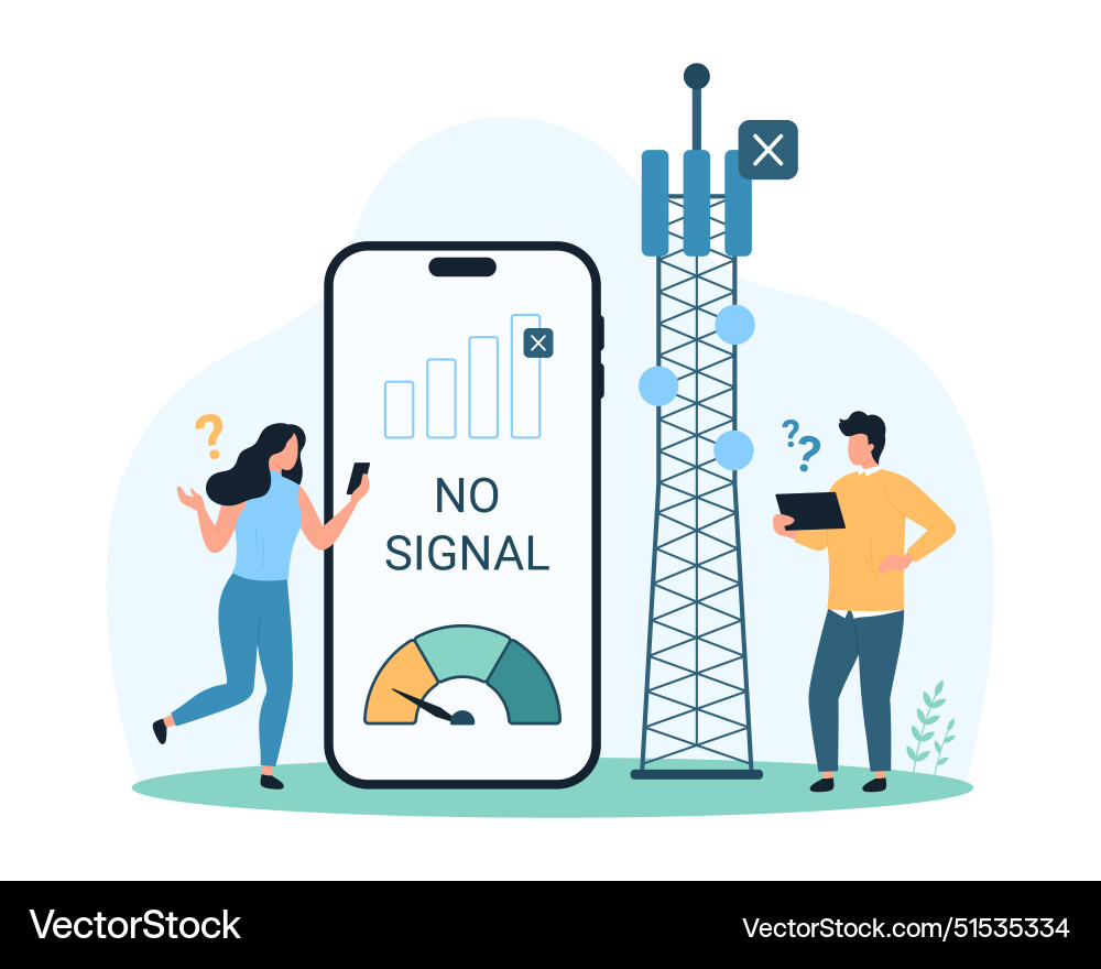 No or weak offline internet signal error No or weak offline internet signal error vector image