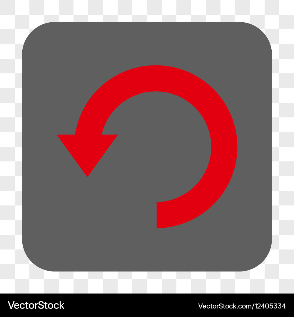Rotate down rounded square button Vector Image