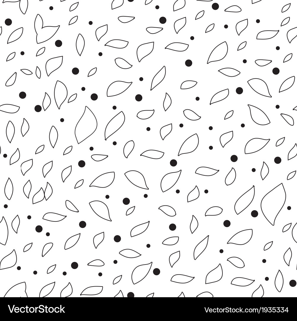 Seamless pattern from leaves and dots Vector Image