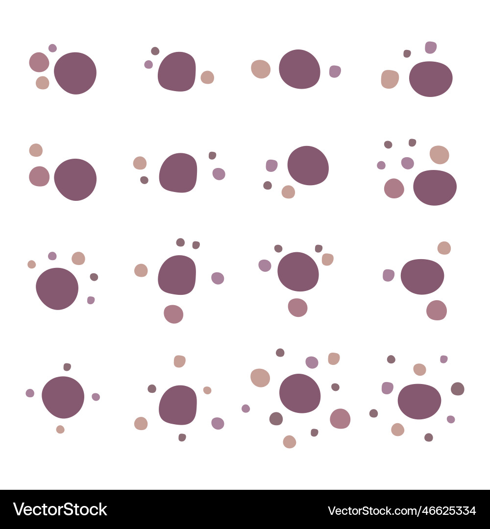 Set of round blob isolated for decoration Set of round blob isolated for decoration vector image