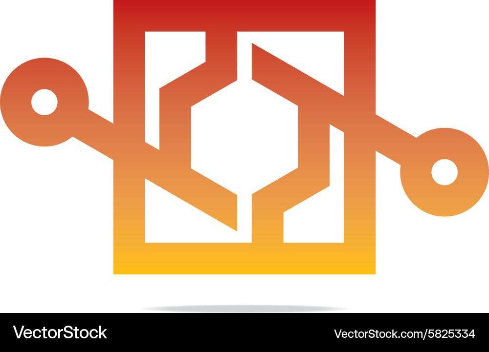 Symbol hexa connecting icon element Vector Image