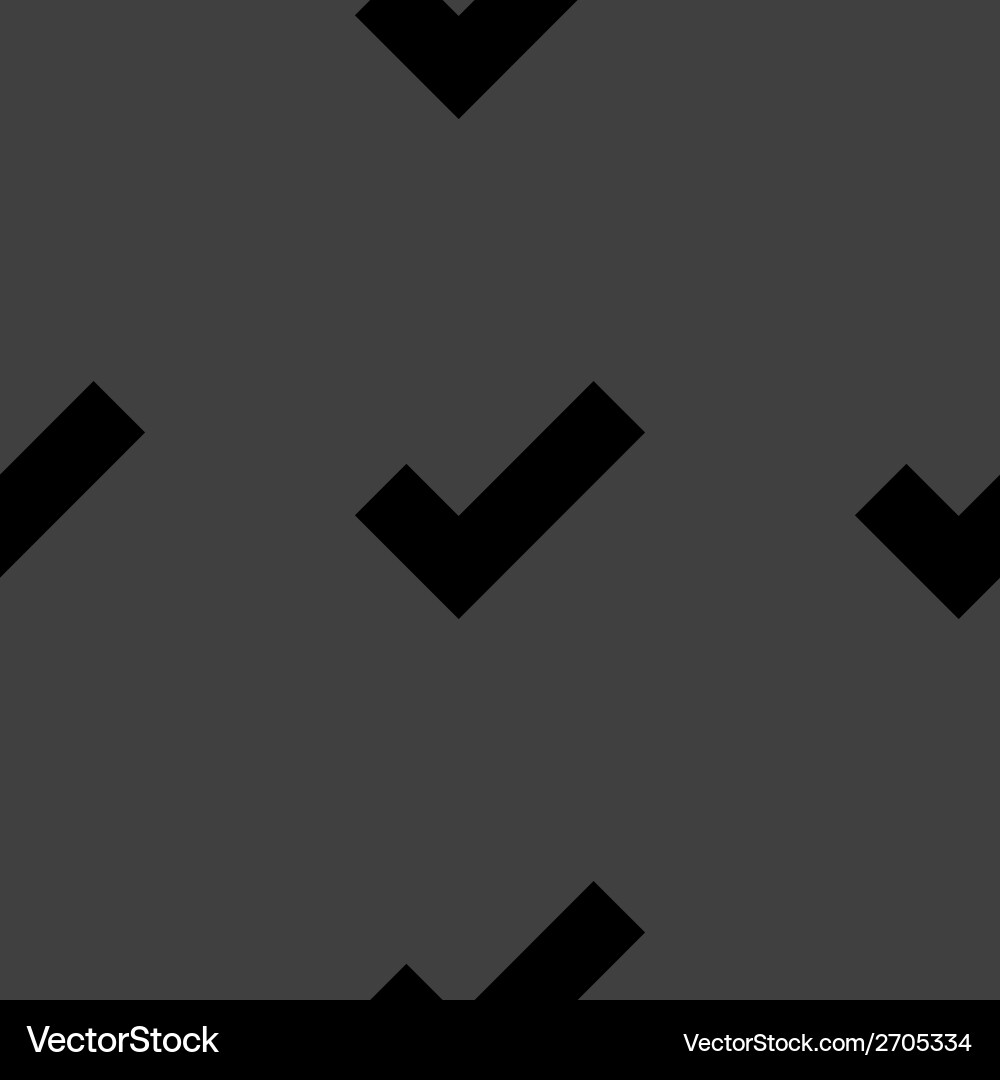 Tick web icon flat design seamless pattern vector image