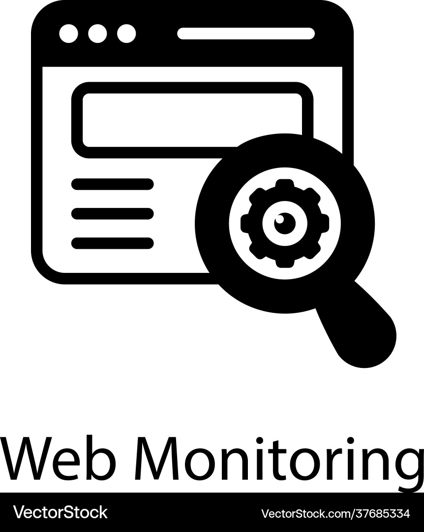 Web monitoring vector image