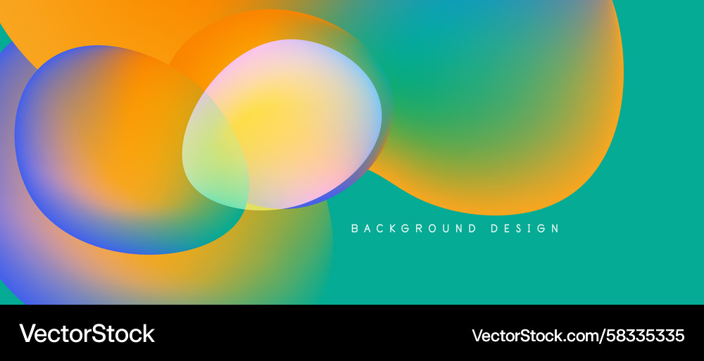 Abstract Color Circle Gradient Background Vector Image