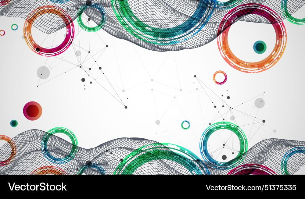 Abstract wave is made in a frame style template Abstract wave is made in a frame style template vector image