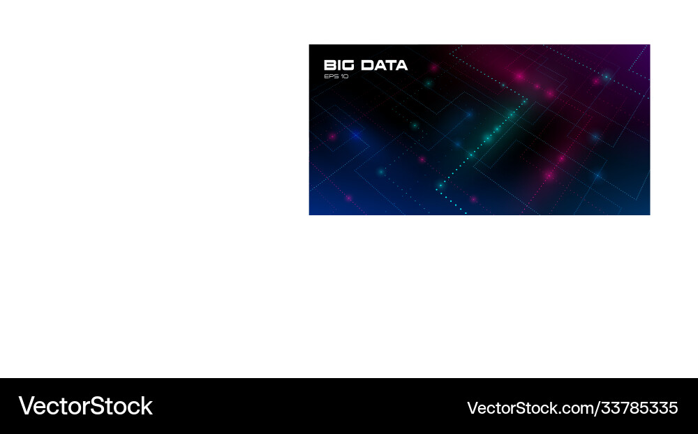 Big data visualization futuristic background Vector Image