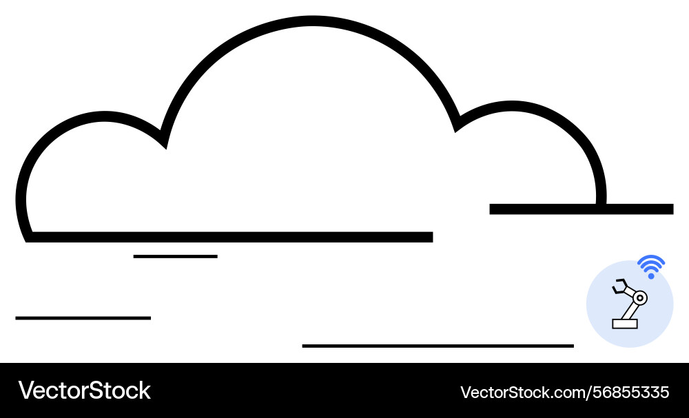Cloud computing connecting industrial automation Vector Image