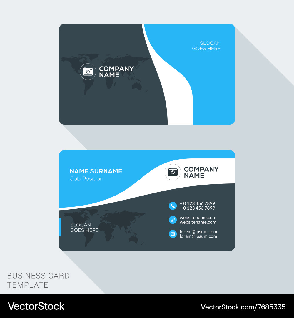 Creative and clean corporate business card Vector Image