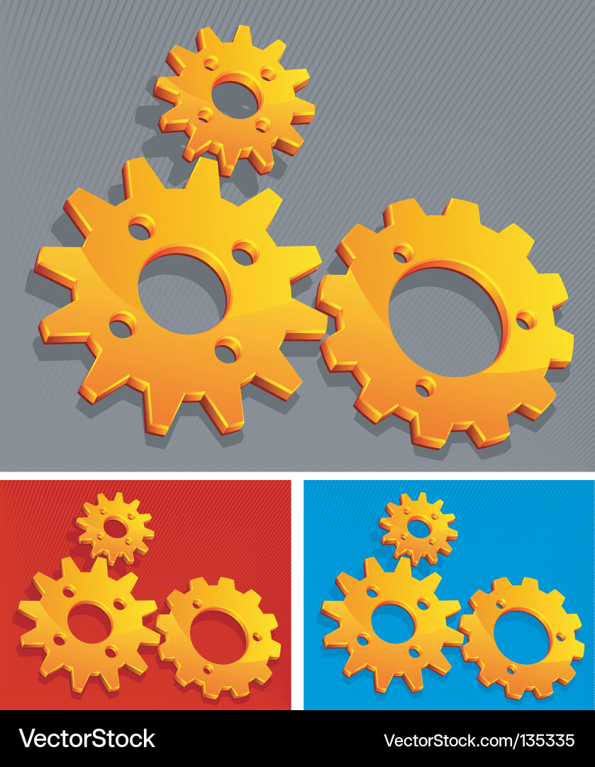 Mechanical Gears Pattern Vector Image