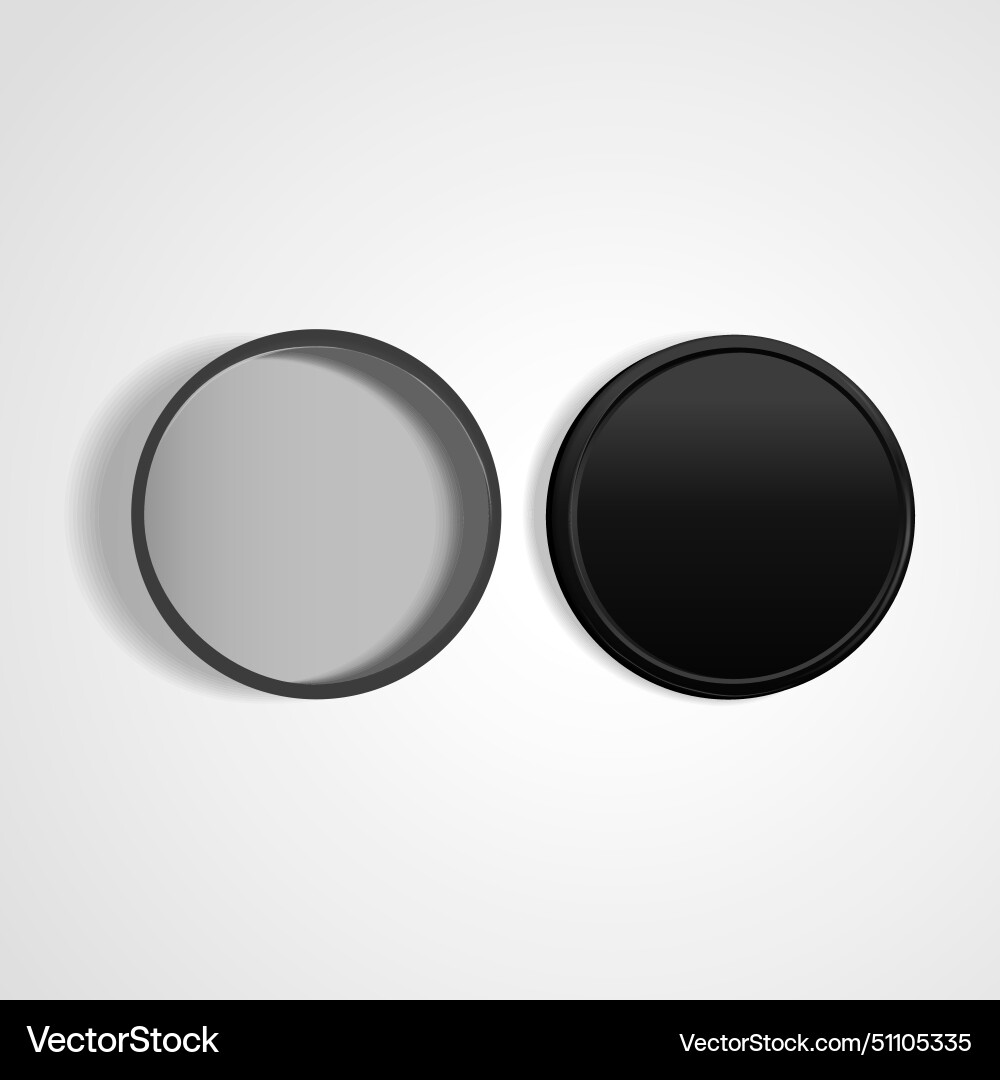 Round metal box Royalty Free Vector Image - VectorStock