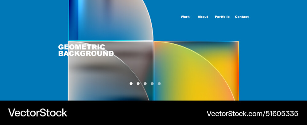 Round triangles and squares web site page template Round triangles and squares web site page template Vector Image