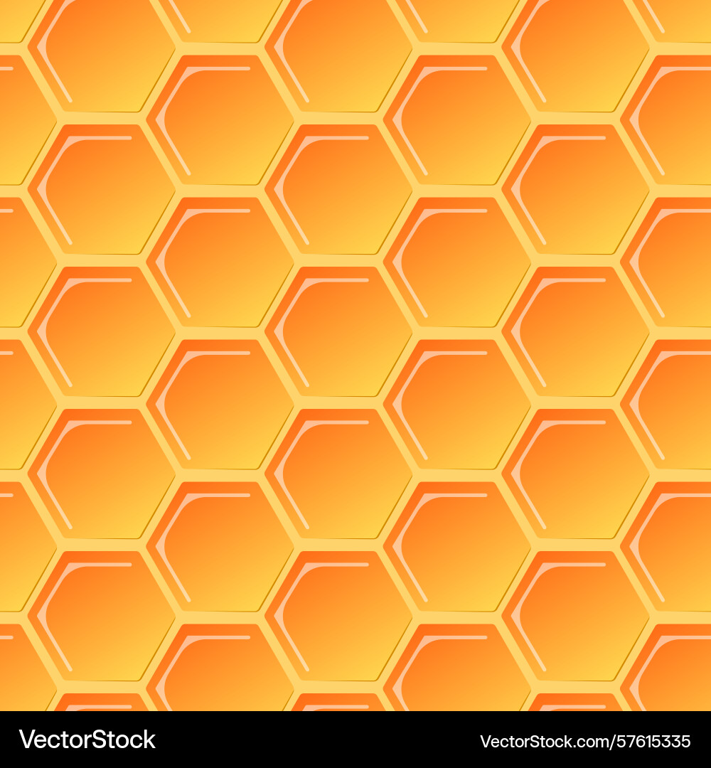 Seamless hexagon pattern with honeycomb Vector Image