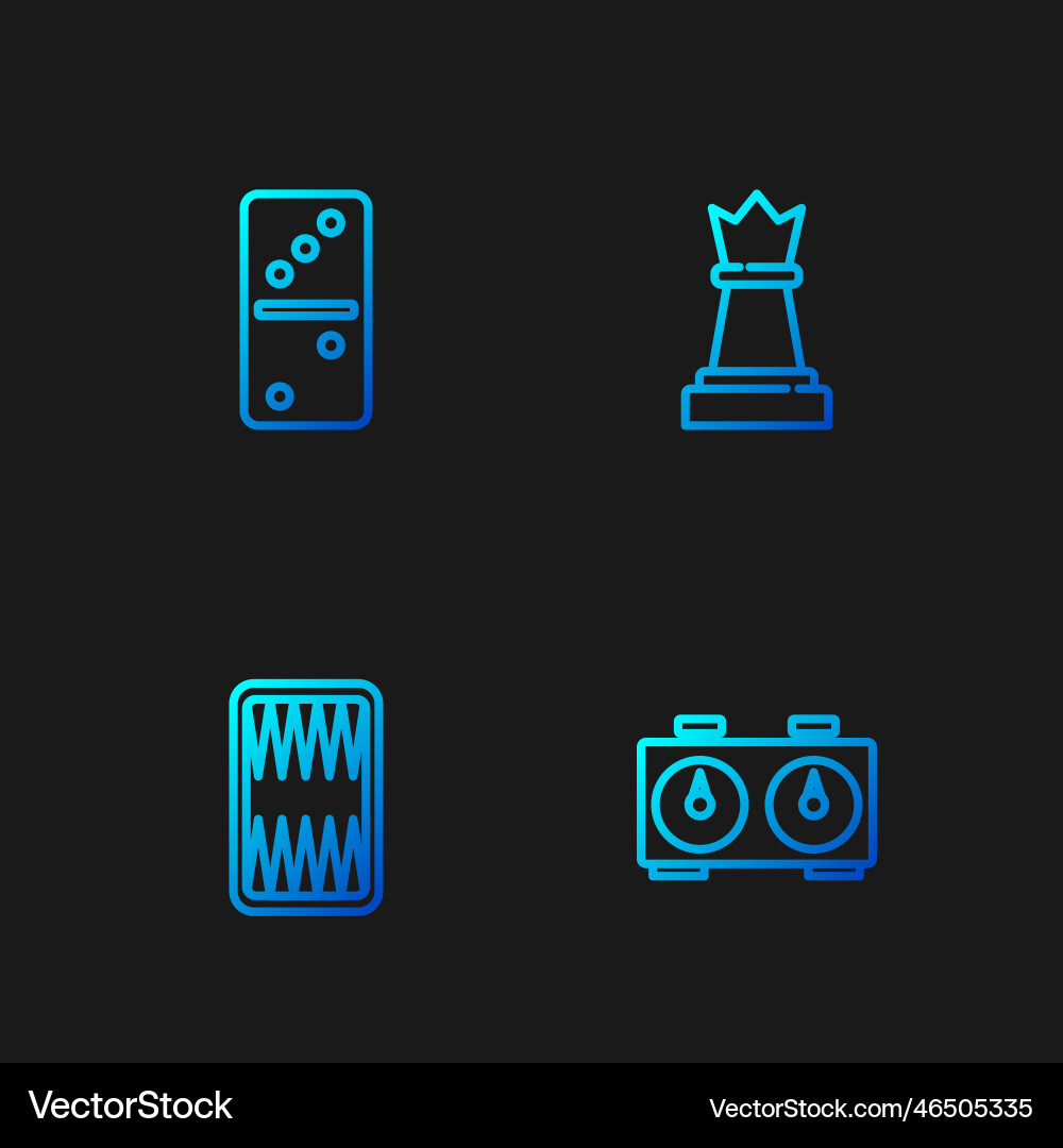 Set line time chess clock backgammon board Set line time chess clock backgammon board Vector Image