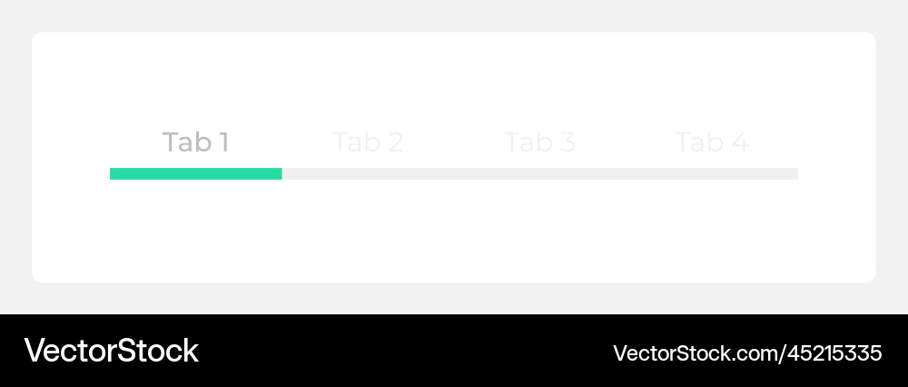 Tab page header ui element template Vector Image