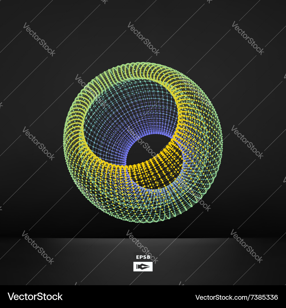 Abstract polygonal design connection structure Vector Image