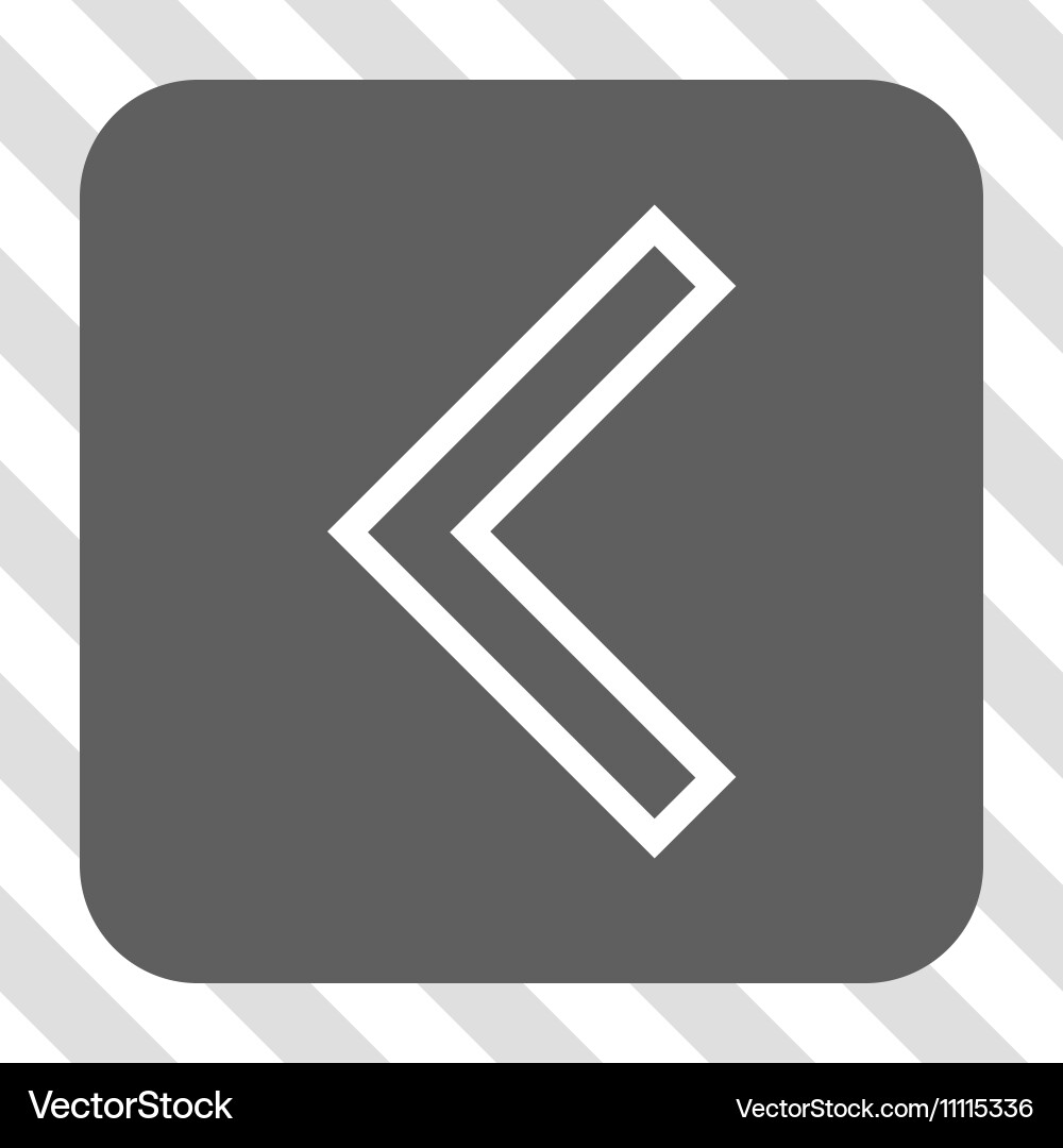 Arrowhead left rounded square button Vector Image
