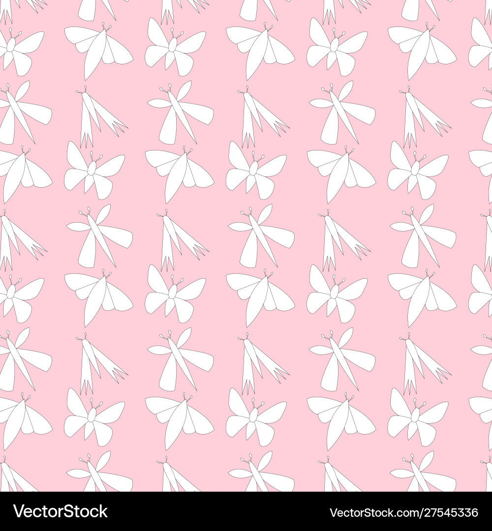 Colorful butterfly pattern for background notebook Vector Image