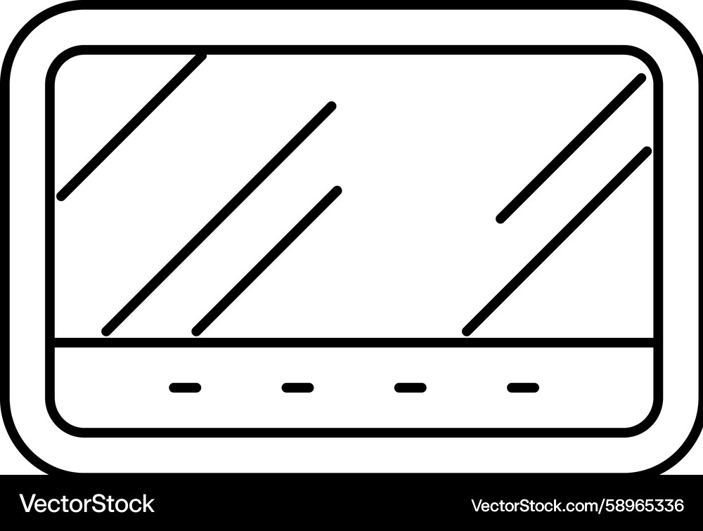 Digital Display Line Icon Vector Image