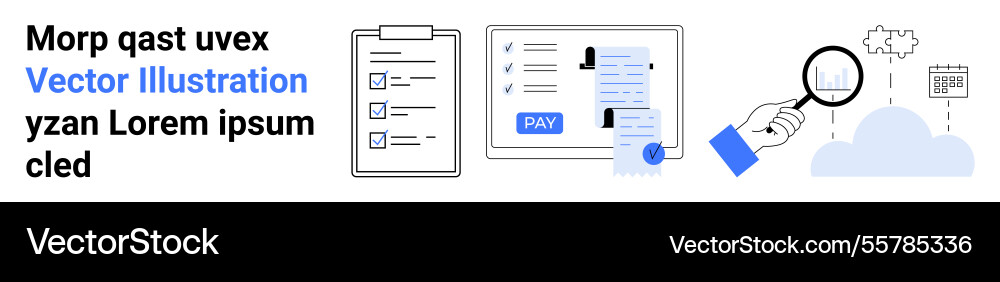 Digital workflow with task management online Digital workflow with task management online vector image