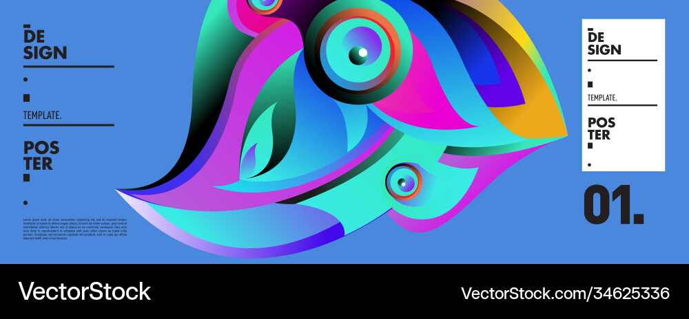 Landing page background template with colorful Vector Image