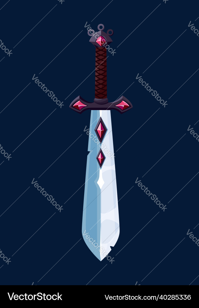 Magical cartoon wizard sword blade game ui or gui Magical cartoon wizard sword blade game ui or gui vector image