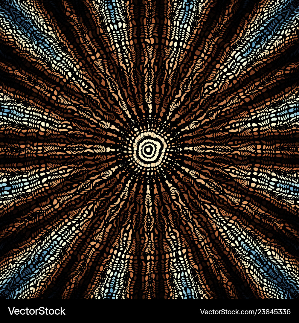Mosaic art pattern curved image Vector Image