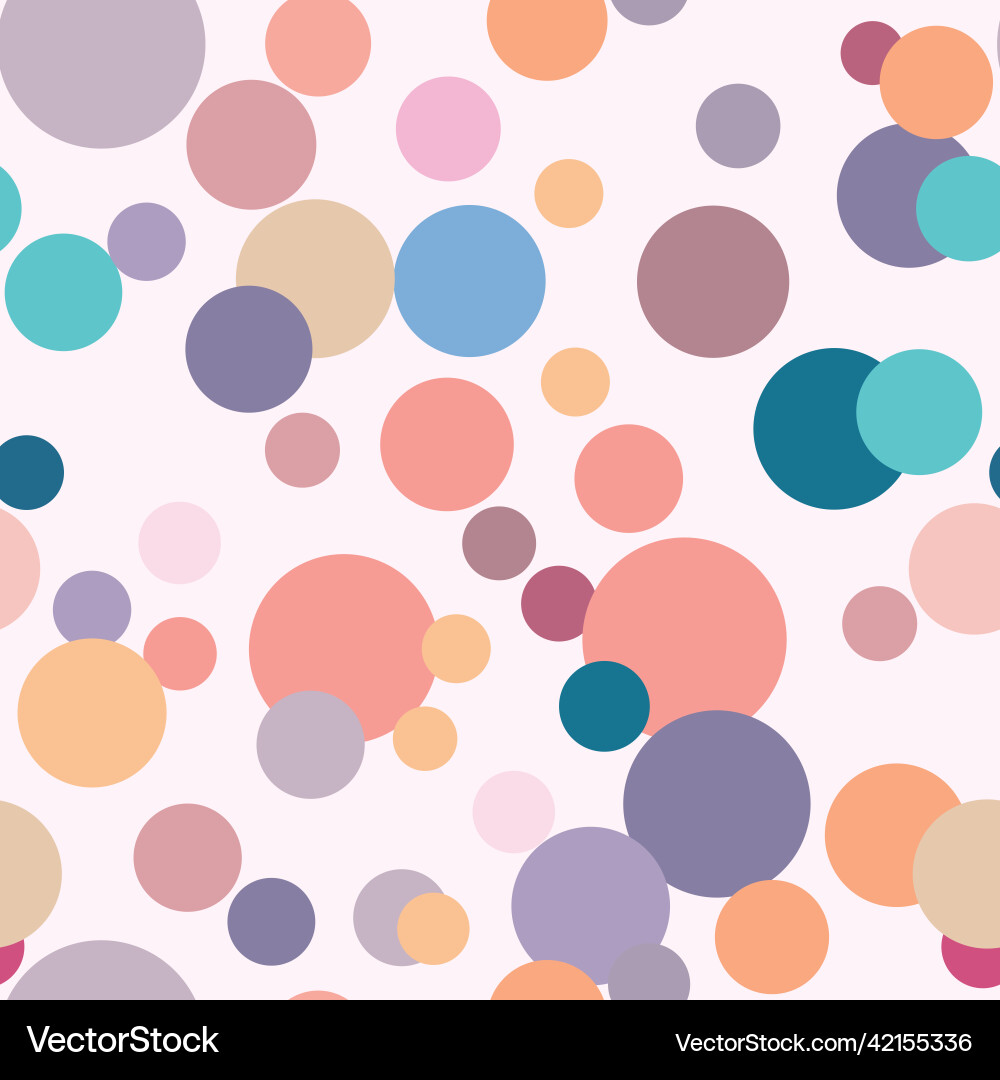 Pastel pattern with dots colorful repeat tile Vector Image