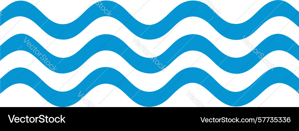 Seamless smooth water waves pattern abstract Vector Image