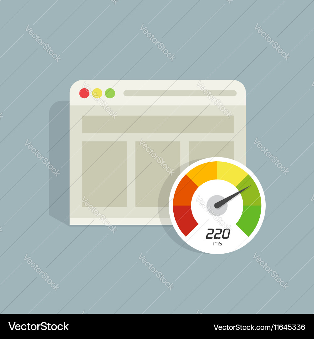 Website Speed & Loading Time Icon vector image
